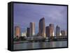 Skyline From Hillsborough Bay, Tampa, Florida, USA-Walter Bibikow-Framed Stretched Canvas