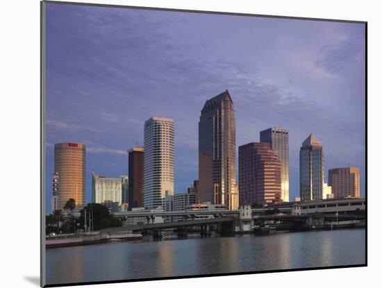 Skyline From Hillsborough Bay, Tampa, Florida, USA-Walter Bibikow-Mounted Photographic Print