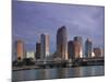 Skyline From Hillsborough Bay, Tampa, Florida, USA-Walter Bibikow-Mounted Photographic Print