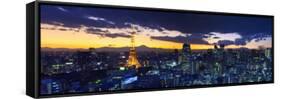 Skyline from Shiodome, Tokyo, Japan-Jon Arnold-Framed Stretched Canvas