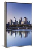 Skyline from the Mississippi River, Minneapolis, Minnesota, USA-Walter Bibikow-Framed Photographic Print