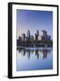 Skyline from the Mississippi River, Minneapolis, Minnesota, USA-Walter Bibikow-Framed Photographic Print