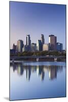 Skyline from the Mississippi River, Minneapolis, Minnesota, USA-Walter Bibikow-Mounted Photographic Print