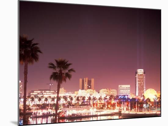 Skyline from the Park at Long Beach Harbor, Long Beach, California, USA-Brent Bergherm-Mounted Photographic Print