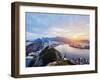 Skyline from the Sugarloaf Mountain at sunset, Rio de Janeiro, Brazil, South America-Karol Kozlowski-Framed Photographic Print