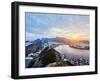 Skyline from the Sugarloaf Mountain at sunset, Rio de Janeiro, Brazil, South America-Karol Kozlowski-Framed Photographic Print