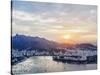 Skyline from the Sugarloaf Mountain at sunset, Rio de Janeiro, Brazil, South America-Karol Kozlowski-Stretched Canvas