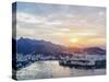 Skyline from the Sugarloaf Mountain at sunset, Rio de Janeiro, Brazil, South America-Karol Kozlowski-Stretched Canvas