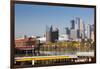 Skyline from the University of Minnesota, Minneapolis, Minnesota, USA-Walter Bibikow-Framed Photographic Print