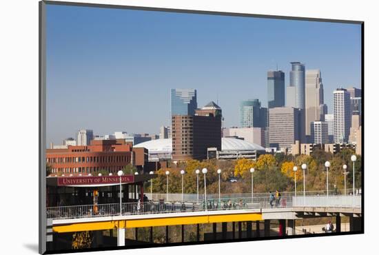 Skyline from the University of Minnesota, Minneapolis, Minnesota, USA-Walter Bibikow-Mounted Photographic Print