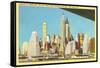 Skyline from under Brooklyn Bridge, New York City-null-Framed Stretched Canvas