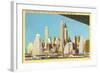 Skyline from under Brooklyn Bridge, New York City-null-Framed Art Print