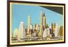 Skyline from under Brooklyn Bridge, New York City-null-Framed Art Print
