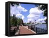 Skyline from Walkway by Lake Eola, Orlando, Florida-Bill Bachmann-Framed Stretched Canvas