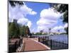 Skyline from Walkway by Lake Eola, Orlando, Florida-Bill Bachmann-Mounted Photographic Print