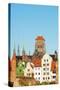 Skyline, Gdansk, Poland, Europe-Christian Kober-Stretched Canvas