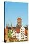 Skyline, Gdansk, Poland, Europe-Christian Kober-Stretched Canvas