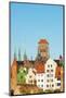 Skyline, Gdansk, Poland, Europe-Christian Kober-Mounted Photographic Print