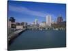 Skyline, Genessee River, Rochester, New York-Bill Bachmann-Stretched Canvas