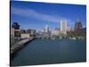 Skyline, Genessee River, Rochester, New York-Bill Bachmann-Stretched Canvas