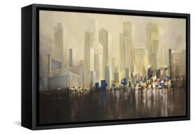Skyline Harbour-Jurgen Gottschlag-Framed Stretched Canvas