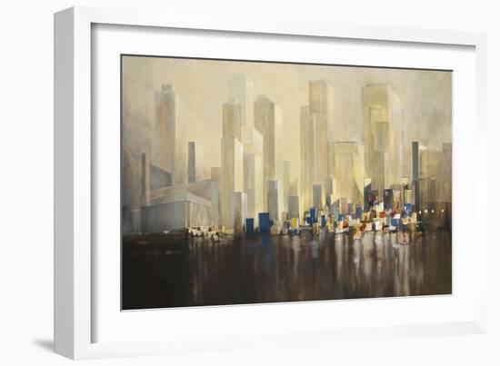 Skyline Harbour-Jurgen Gottschlag-Framed Art Print