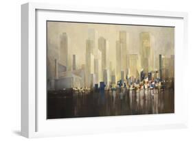 Skyline Harbour-Jurgen Gottschlag-Framed Art Print