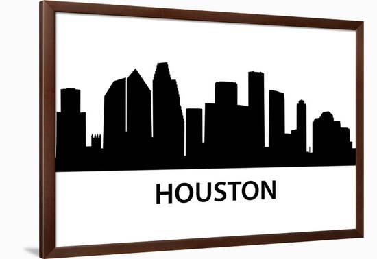 Skyline Houston-unkreatives-Framed Art Print