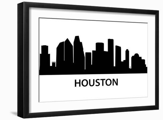 Skyline Houston-unkreatives-Framed Art Print