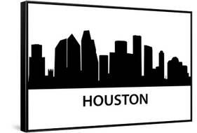 Skyline Houston-unkreatives-Framed Stretched Canvas