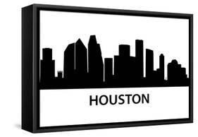 Skyline Houston-unkreatives-Framed Stretched Canvas