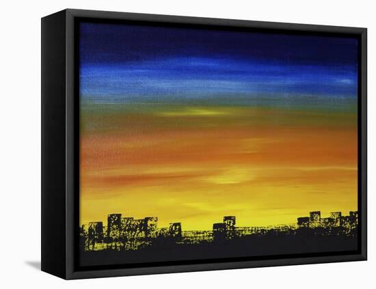 Skyline II-Hilary Winfield-Framed Stretched Canvas