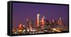 Skyline illuminated at night, Dallas, Texas, USA-null-Framed Stretched Canvas