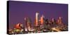 Skyline illuminated at night, Dallas, Texas, USA-null-Stretched Canvas