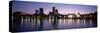 Skyline in Evening, Main River, Frankfurt, Germany-null-Stretched Canvas