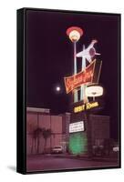 Skyline Inn, Motel Sign, Retro-null-Framed Stretched Canvas