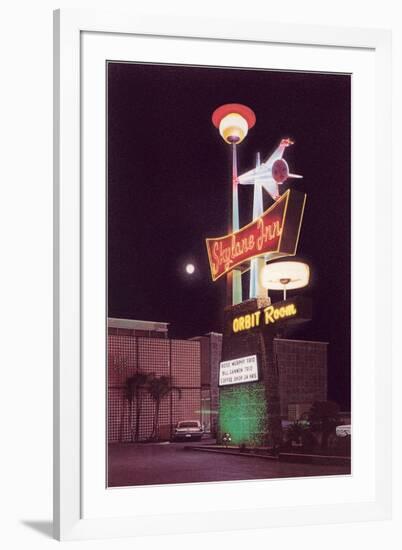 Skyline Inn, Motel Sign, Retro-null-Framed Art Print