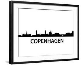 Skyline Kopenhagen-unkreatives-Framed Art Print