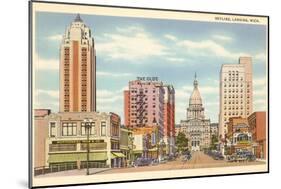 Skyline, Lansing, Michigan-null-Mounted Art Print