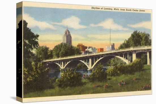 Skyline, Lansing, Michigan-null-Stretched Canvas