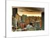 Skyline Manhattan at Sunset-Philippe Hugonnard-Stretched Canvas