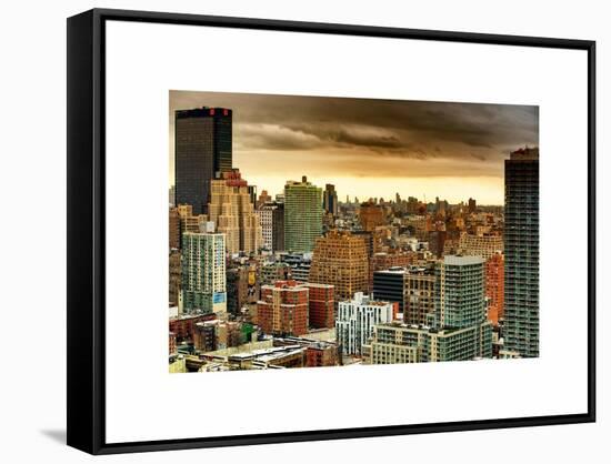 Skyline Manhattan at Sunset-Philippe Hugonnard-Framed Stretched Canvas