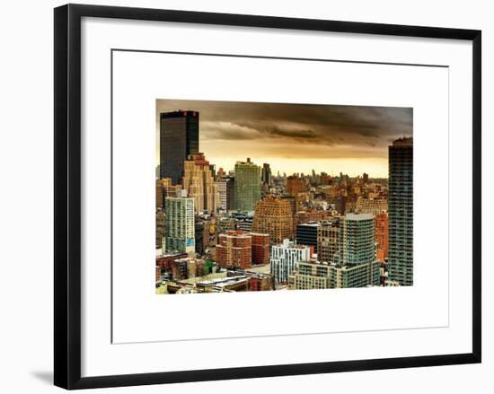 Skyline Manhattan at Sunset-Philippe Hugonnard-Framed Art Print