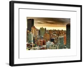 Skyline Manhattan at Sunset-Philippe Hugonnard-Framed Art Print