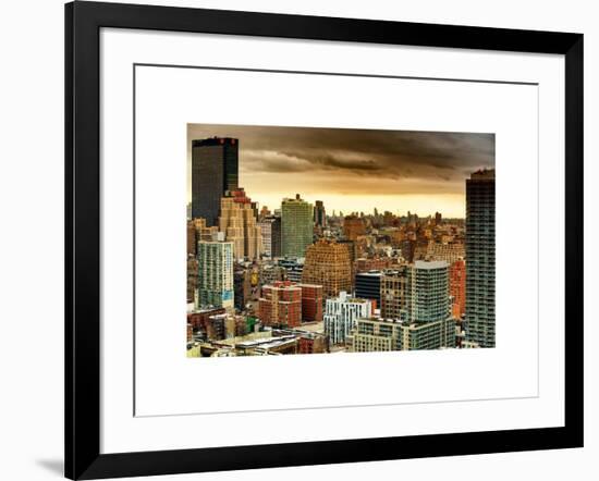 Skyline Manhattan at Sunset-Philippe Hugonnard-Framed Art Print