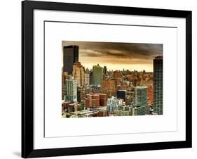 Skyline Manhattan at Sunset-Philippe Hugonnard-Framed Art Print