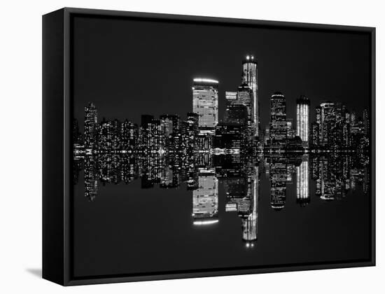 Skyline, Manhattan, New York City-Sabine Jacobs-Framed Stretched Canvas