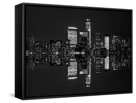 Skyline, Manhattan, New York City-Sabine Jacobs-Framed Stretched Canvas