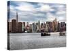 Skyline Manhattan with Empire State Building and Chrysler Building-Philippe Hugonnard-Stretched Canvas