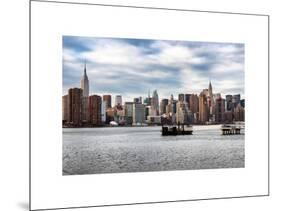 Skyline Manhattan with Empire State Building and Chrysler Building-Philippe Hugonnard-Mounted Art Print